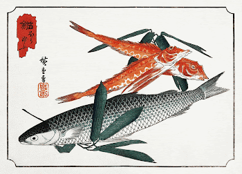 Cod and Gurnard (1830) by Utagawa | Free Photo Illustration - rawpixel