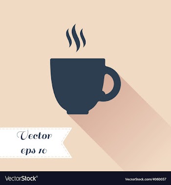 Cofee cup silhouette icon vector image