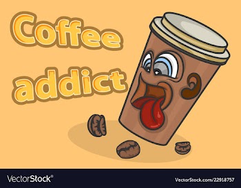 Coffee addict vector image