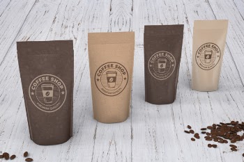 Coffee bags mockup Free Psd