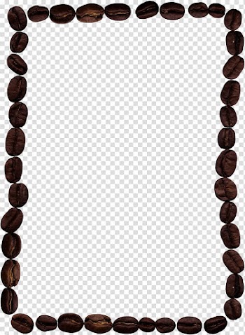 Coffee bean border frame, Iced coffee Cafe frame Coffee bean, Coffee beans transparent background PNG clipart