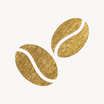 Coffee bean, cafe icon, gold | Free Icons - rawpixel