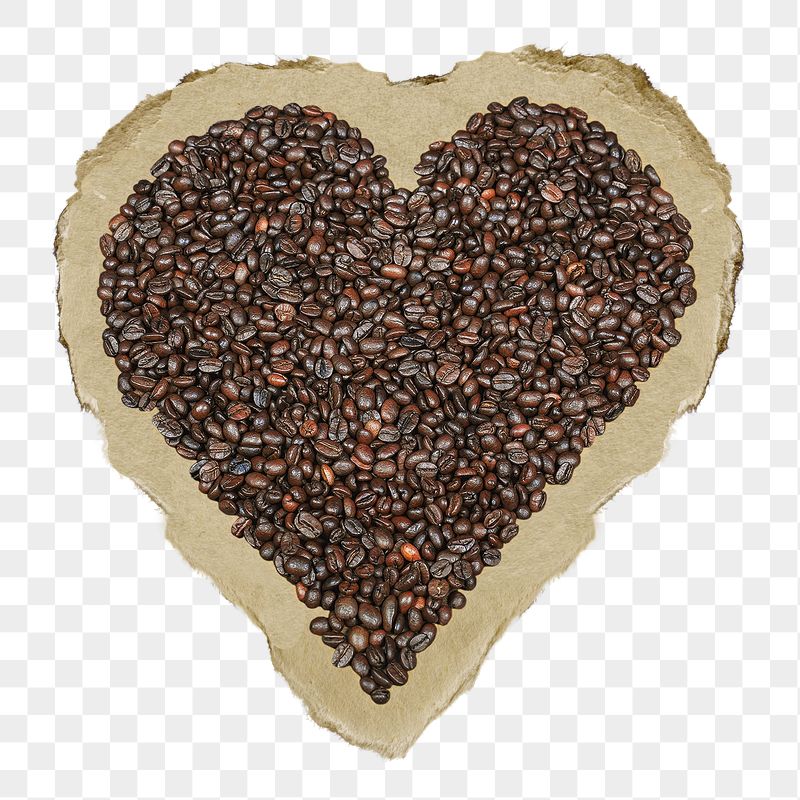 Coffee bean heart png ripped | Free PNG - rawpixel