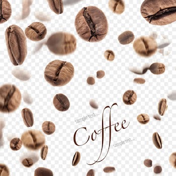 Coffee bean Tea Mooncake - Coffee beans background decoration 