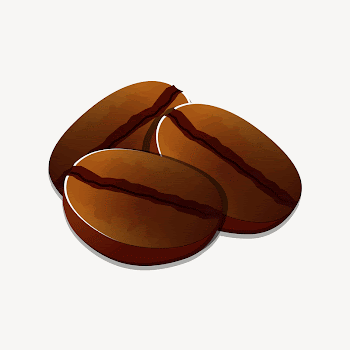Coffee beans clipart illustration psd. | Free PSD - rawpixel