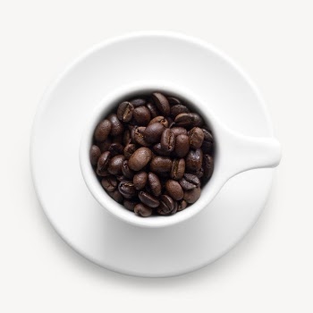 Coffee beans cup collage element, | Free PSD - rawpixel