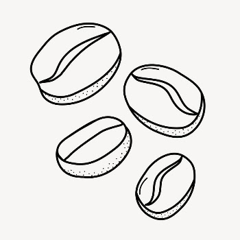 Coffee beans doodle clipart, cute | Free PSD Illustration - rawpixel