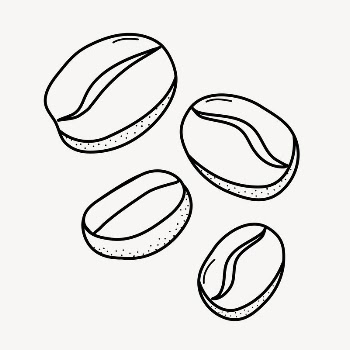 Coffee beans doodle collage element, | Free Vector Illustration - rawpixel