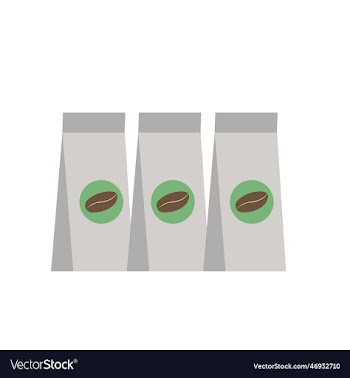 coffee beans icon in flat color style