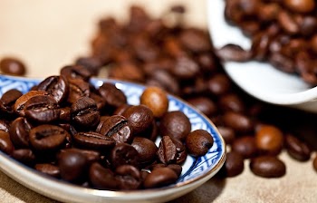 Coffee Beans on Spoon