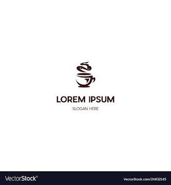 Coffee cafe creative logo design vector image