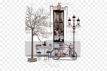 Coffee Cafe Drink - Outside the cafe, bike 