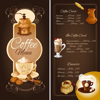 Coffee cafe menu Free Vector