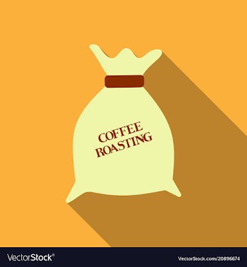 Coffee canvas bag on a transparent background vector image
