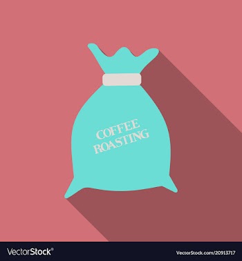 Coffee canvas bag on a transparent background vector image