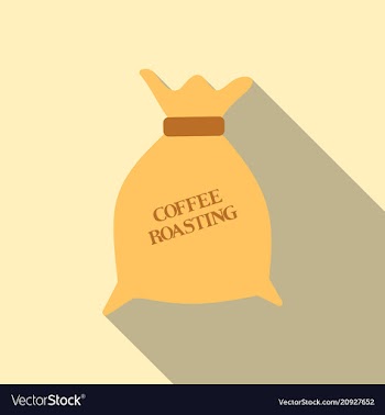 Coffee canvas bag on a transparent background vector image