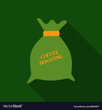 Coffee canvas bag on a transparent background vector image