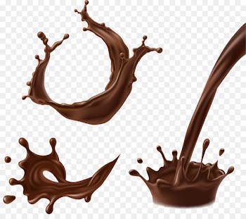 Coffee Chocolate cake Milk Goody - Vector hand-painted chocolate liquid 