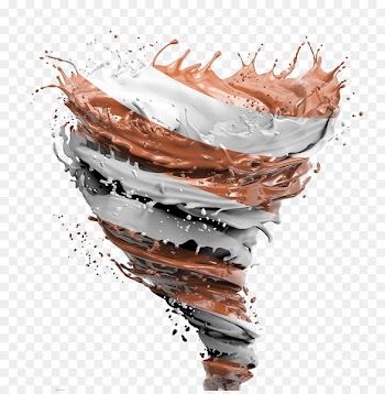 Coffee Chocolate Macaroon - Chocolate splash effect rotation 