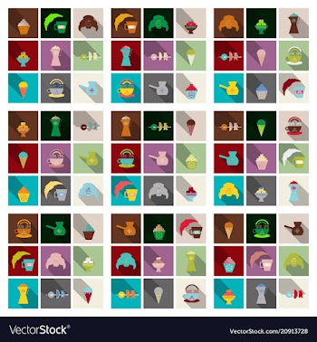 Coffee color drawn collection sketch set with vector image