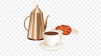 Coffee Croissant Breakfast Cafe Bakery - Daily vector with a delicious breakfast and coffee 