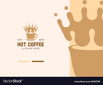 coffee crown or king logo design template