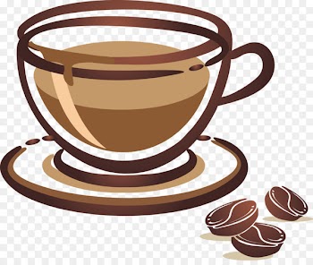 Coffee cup Cafe Coffee bean Mug - Hand-painted mugs 