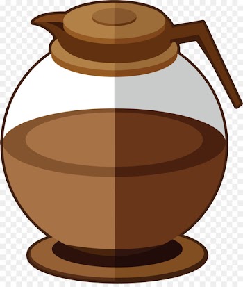 Coffee cup Cafe Coffeemaker Illustration - Small fresh and transparent coffee pot 