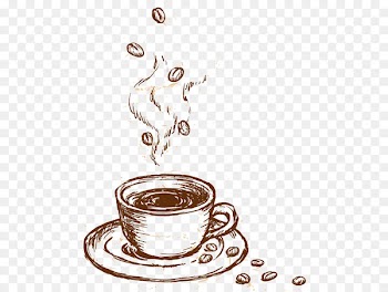 Coffee cup Cappuccino Cafe - Hand-painted gourmet coffee vector material 