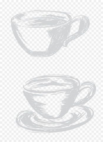 Coffee cup - Chalk painted coffee cup vector 
