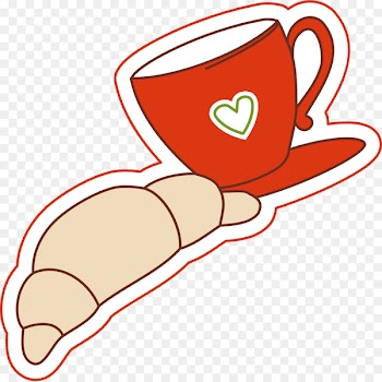 Coffee cup Croissant Breakfast Clip art Illustration - coffee cartoon 