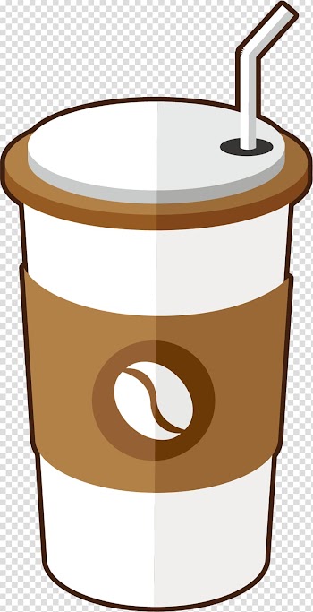 Coffee cup Drinking straw, Small fresh white coffee cup transparent background PNG clipart