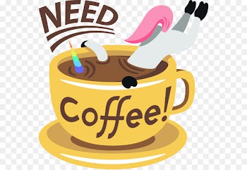 Coffee cup Emoji Sticker Unicorn - Coffee 