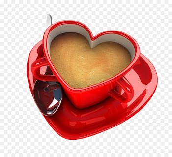 Coffee cup Heart Love Mug - cold coffee 