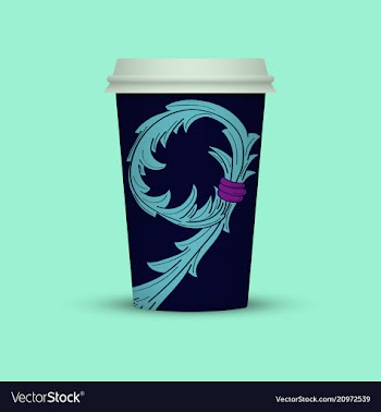 Coffee cup in abstract style cover vector image