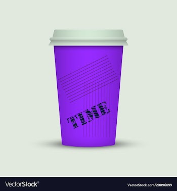 Coffee cup in fresh colors style vector image