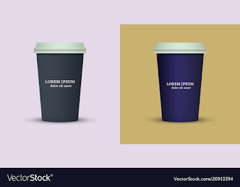 Coffee cup in fresh colors style vector image