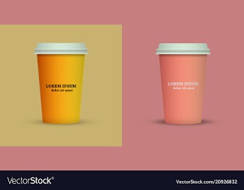 Coffee cup in fresh colors style vector image