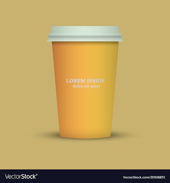Coffee cup in fresh colors style vector image