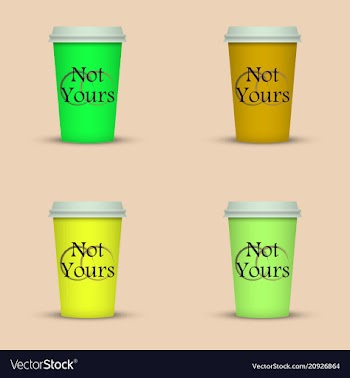 Coffee cup in fresh colors style vector image
