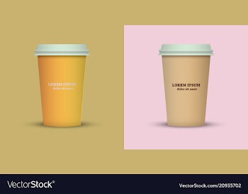 Coffee cup in fresh colors style vector image
