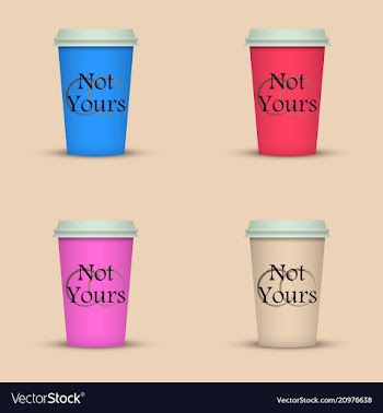 Coffee cup in fresh colors style vector image