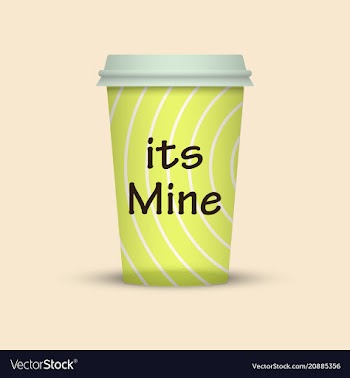 Coffee cup in hipster low poly style with text vector image