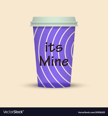 Coffee cup in hipster low poly style with text vector image