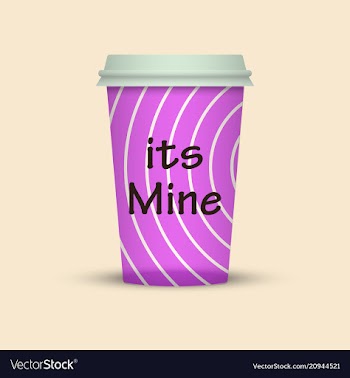 Coffee cup in hipster low poly style with text vector image