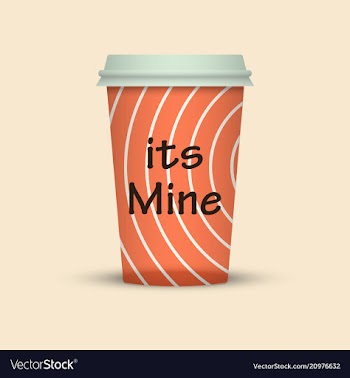 Coffee cup in hipster low poly style with text vector image