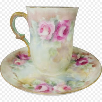 Coffee cup Mug M Porcelain Saucer -  