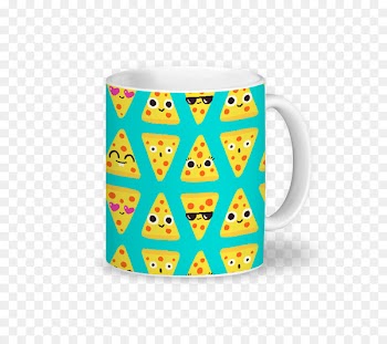 Coffee cup Pizza Mug Yellow - pizza 