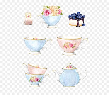 Coffee cup Porcelain Vase Saucer - Vector decorative hand-painted watercolor background 