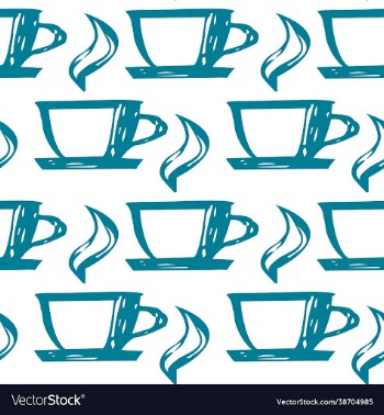 coffee cup seamless pattern drink tea